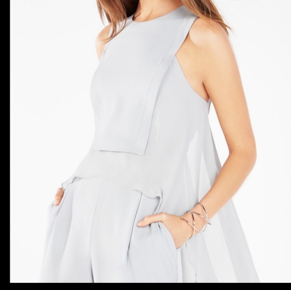 BCBG Sexy and Sassy Lori Open-Back High-Low Jumpsuit W/ Tag. Size 2